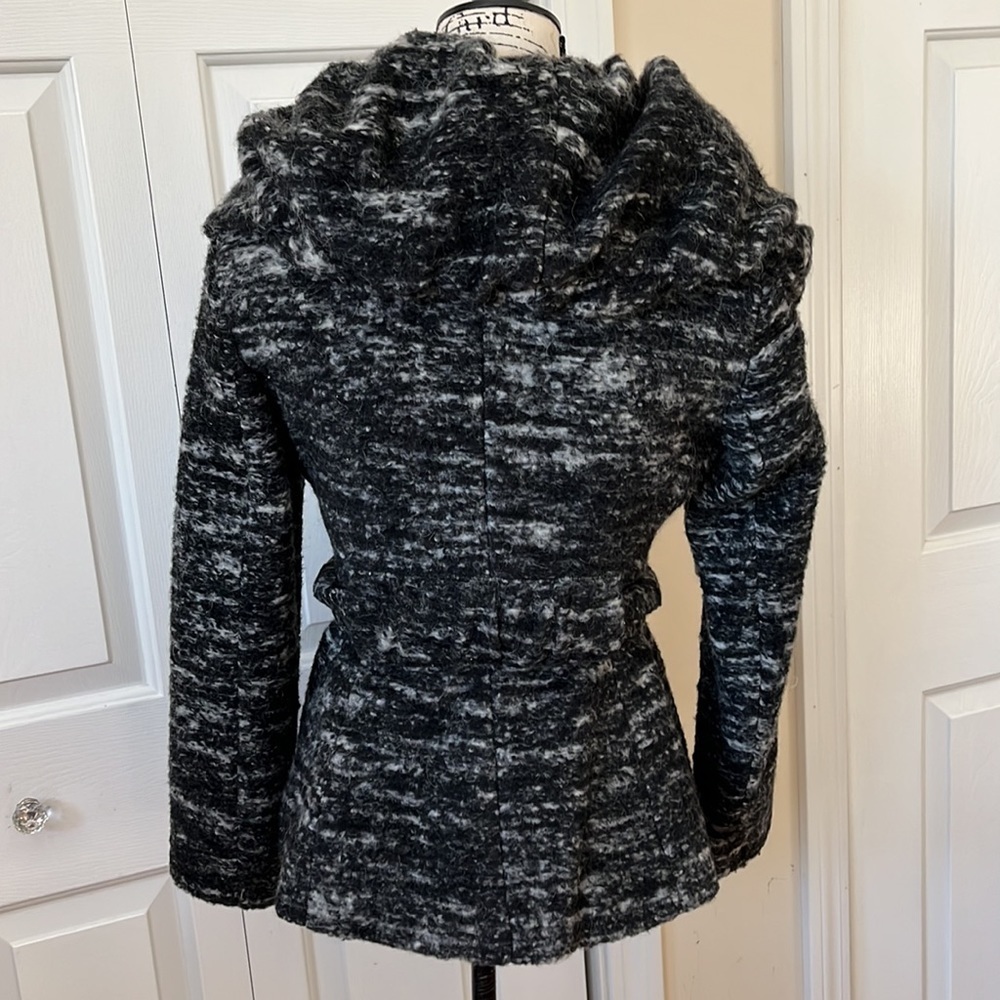 ZARA Wool & Mohair shawl collar jacket Sz Medium $149 - Picture 4 of 11